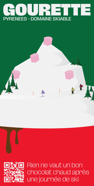 affiche (interactive) gourette ski