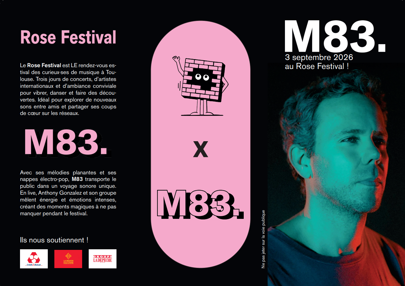 flyer M83 et rose festival