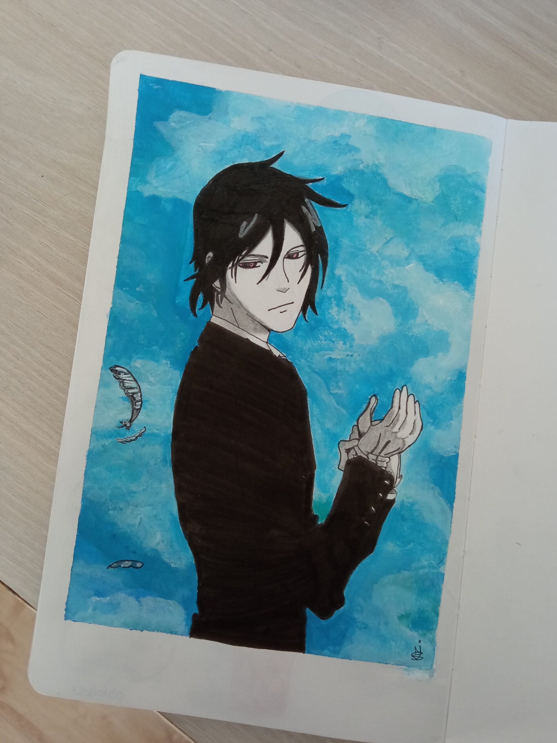 dessin manga peinture fond